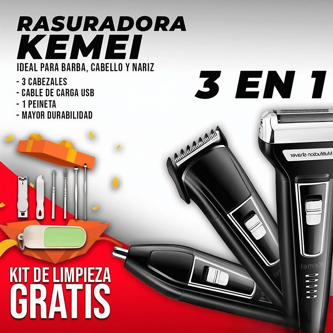 AFEITADORA 3 EN 1 RECARGABLE 💎(últimas unidades) (Solo Hoy)