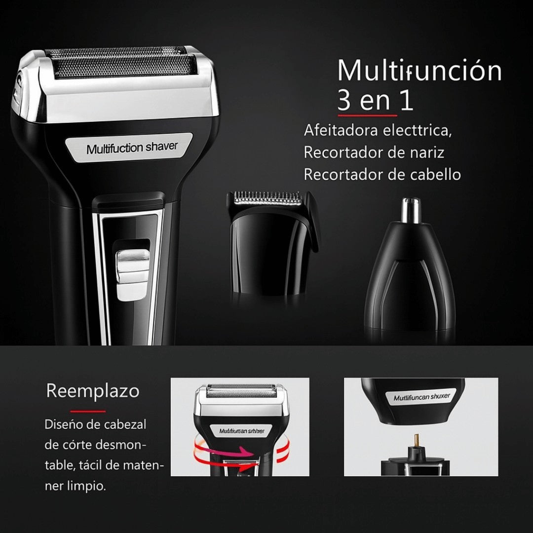AFEITADORA 3 EN 1 RECARGABLE 💎(últimas unidades) (Solo Hoy)